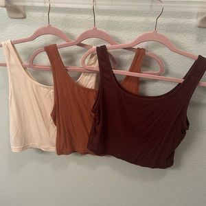 3 pack neutral color tanks